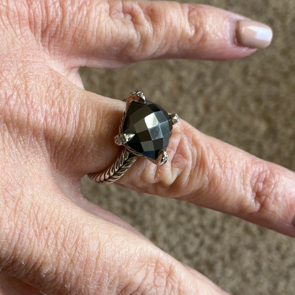David Yurman Chatelaine ring with diamonds